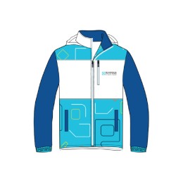Designed white contrasting light blue windbreaker jacket Customized white windbreaker jacket with elastic sleeves United Pui Jin Educational Publishing (Hong Kong) Co., Ltd. J1044 Designed white contrasting light blue windbreaker jacket Customized white windbreaker jacket with elastic sleeves United Pui Jin Educational Publishing (Hong Kong) Co., Ltd. J1044